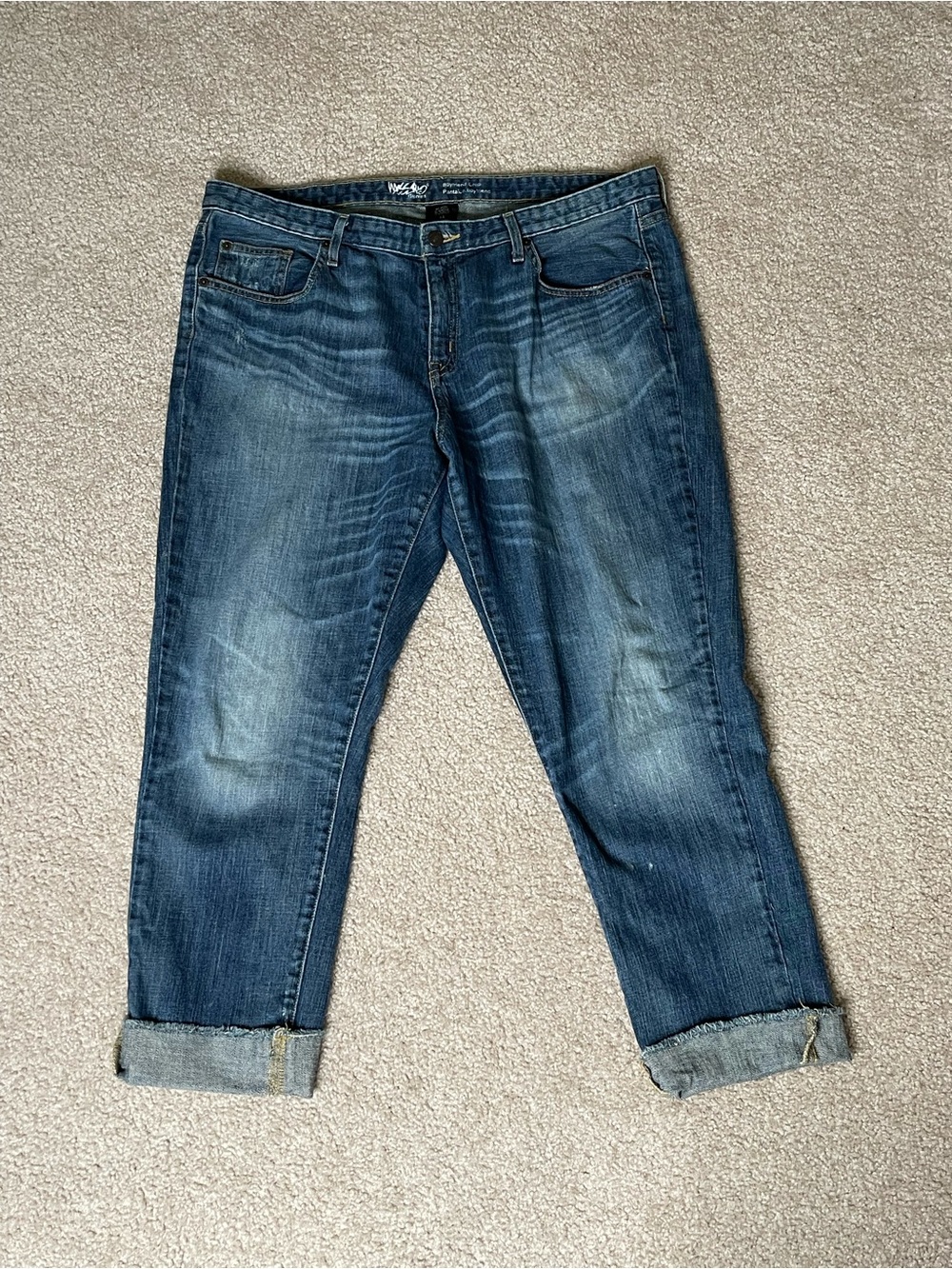 Mossimo Supply Co. Relaxed Dark Blue Washed Jeans